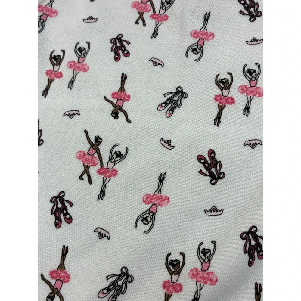 Janie & Jack Girls Ballerina Sweatshirt and Legging Set Pink Cream Sz7 NWT #0520